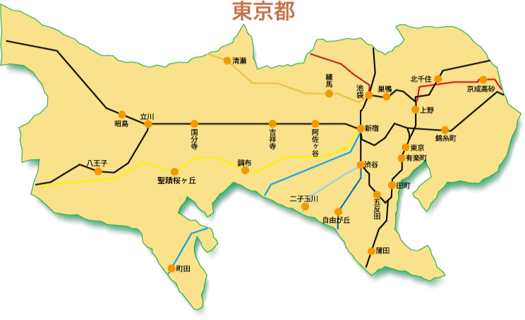 東京都店舗地図